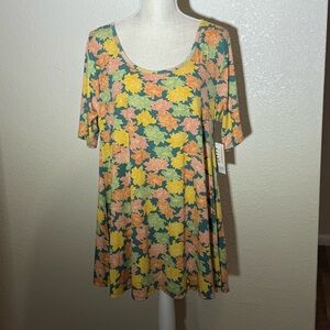 LuLaRoe - Perfect T - Floral Print Top - Size Large - NWT